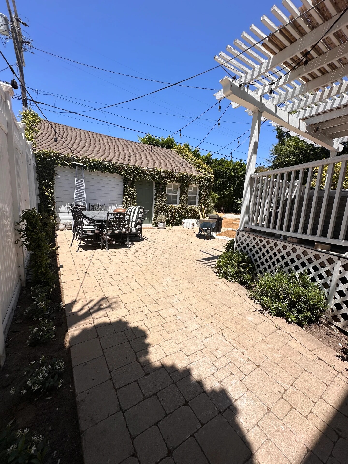 Finished Mediterranean drought-tolerant garden, view 2