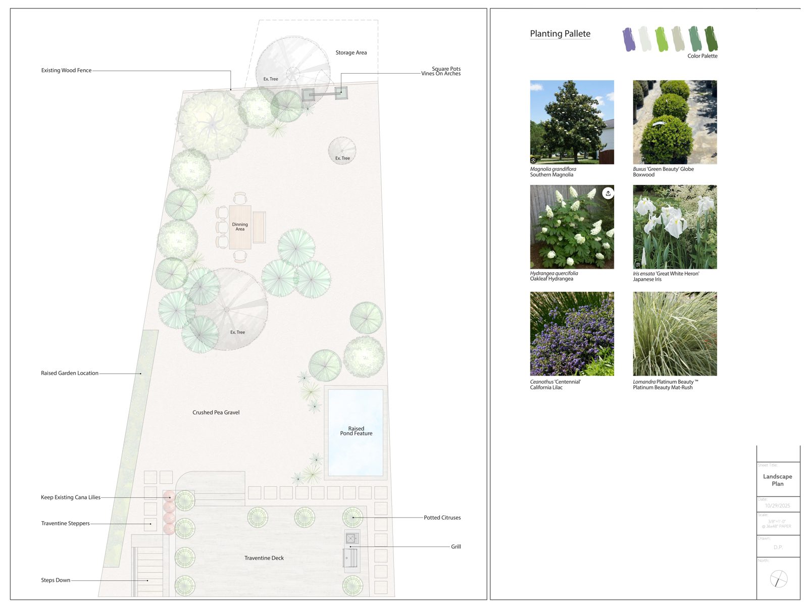 English planting plan — Cottage borders
